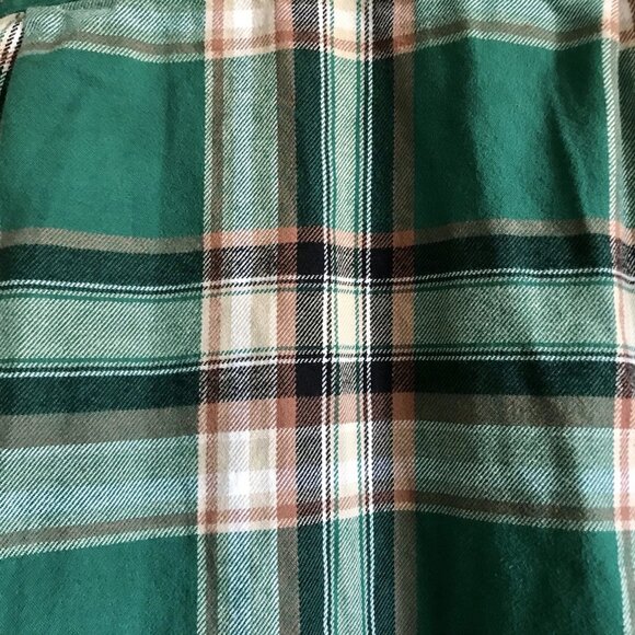 Aritzia TNA Heavyweight Oversized Flannel Button Down Shirt‎ Size 2XS Green - Picture 3 of 6